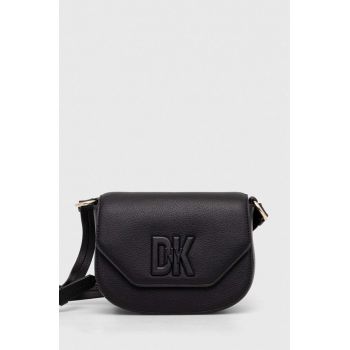 Dkny poseta de piele culoarea negru