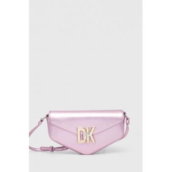 Dkny poseta de piele culoarea roz de firma originala