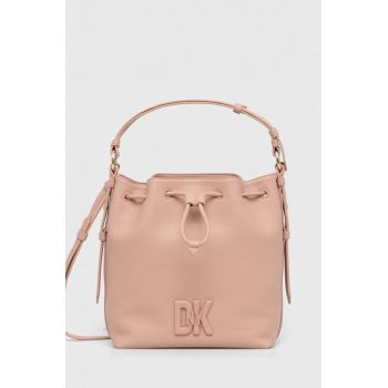 Dkny poseta de piele culoarea roz de firma originala