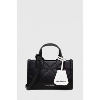 Karl Lagerfeld poseta culoarea negru