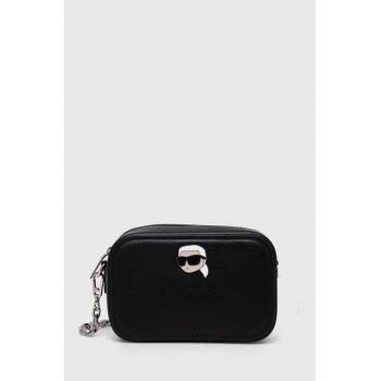 Karl Lagerfeld poseta de piele culoarea negru ieftina