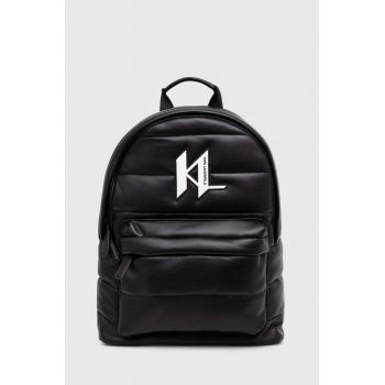 Karl Lagerfeld rucsac barbati, culoarea negru, mare, cu imprimeu