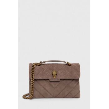 Kurt Geiger London geanta de mana din piele intoarsa culoarea maro