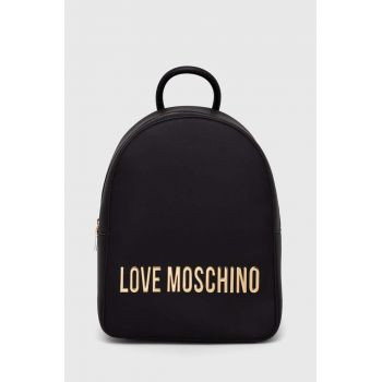 Love Moschino rucsac femei, culoarea negru, mic, cu imprimeu