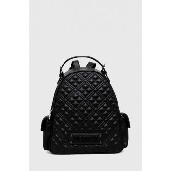 Love Moschino rucsac femei, culoarea negru, mic, cu imprimeu