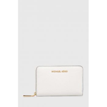 MICHAEL Michael Kors portofel de piele femei, culoarea alb