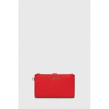MICHAEL Michael Kors portofel de piele femei, culoarea rosu