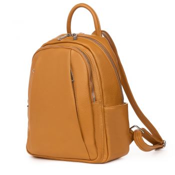 Rucsac din piele naturala Thomas cognac