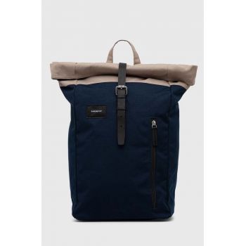 Sandqvist rucsac Dante culoarea albastru marin, mare, uni