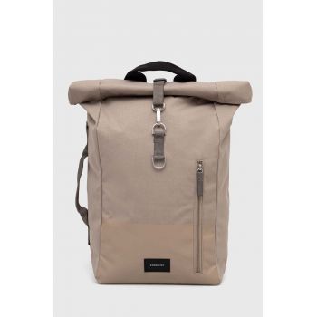 Sandqvist rucsac Dante Vegan culoarea bej, mare, uni
