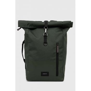 Sandqvist rucsac Dante Vegan culoarea verde, mare, uni ieftin