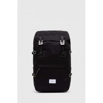 Sandqvist rucsac Harald culoarea negru, mare, uni SQA1042-BLACK