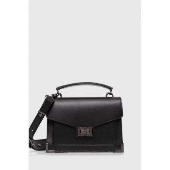 The Kooples poseta de piele culoarea negru