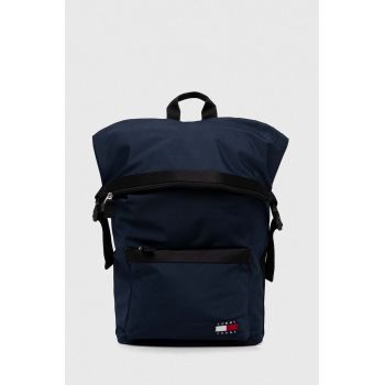 Tommy Jeans rucsac barbati, culoarea albastru marin, mare, cu imprimeu