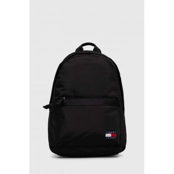 Tommy Jeans rucsac barbati, culoarea negru, mare, neted