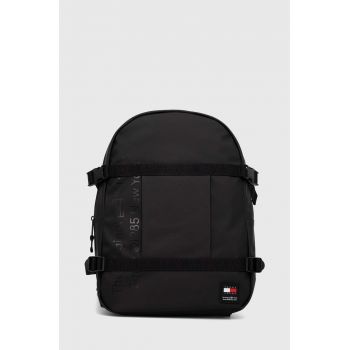 Tommy Jeans rucsac barbati, culoarea negru, mare, neted