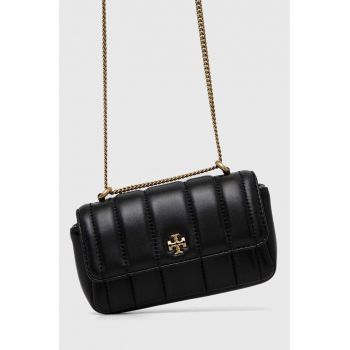 Tory Burch poseta de piele culoarea negru