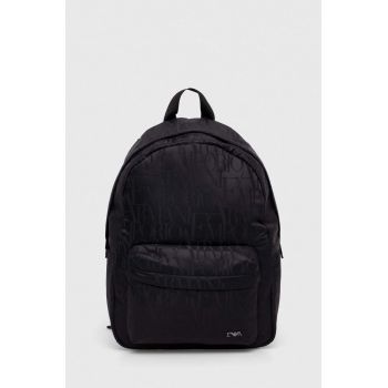 Emporio Armani ghiozdan copii culoarea negru, mic, neted