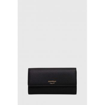 Emporio Armani portofel femei, culoarea negru