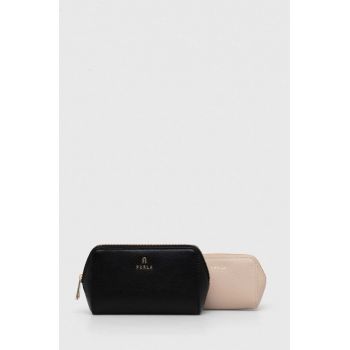 Furla punga cosmetice 2-pack culoarea negru