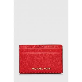 MICHAEL Michael Kors carcasa din piele culoarea rosu