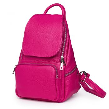 Rucsac din piele naturala Amadeus fucsia la reducere