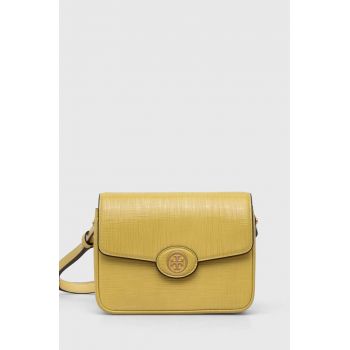 Tory Burch poseta de piele culoarea galben