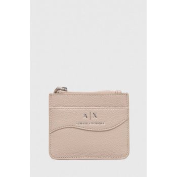 Armani Exchange portofel femei, culoarea bej