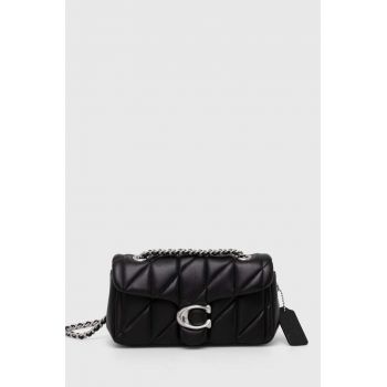 Coach poseta de piele Tabby culoarea negru