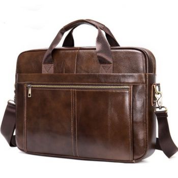 Servieta pentru barbati, Carol GT1311, piele naturala, Maro