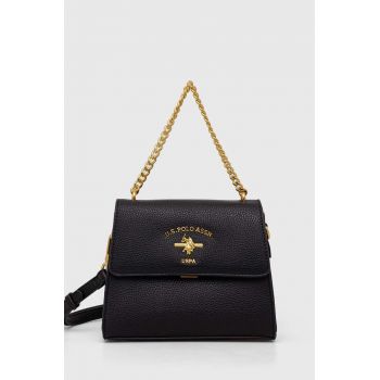 U.S. Polo Assn. poseta culoarea negru ieftina