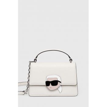 Karl Lagerfeld poseta de piele culoarea alb