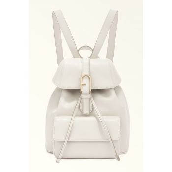 Rucsac din piele cu buzunar exterior Flow