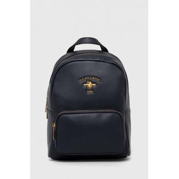 U.S. Polo Assn. rucsac femei, culoarea albastru marin, mic, neted ieftin