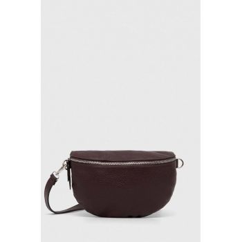 Answear Lab borseta de piele culoarea bordo