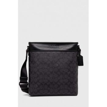 Coach borseta de piele culoarea negru