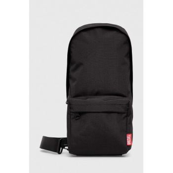 Diesel rucsac bărbați, culoarea negru, mic, uni X09864.P6336