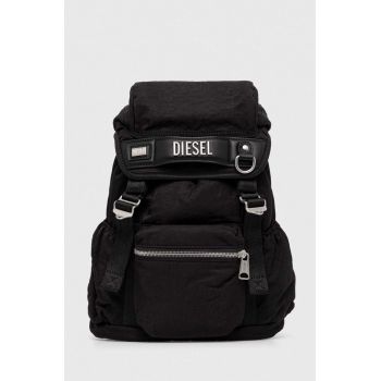 Diesel rucsac femei, culoarea negru, mic, neted