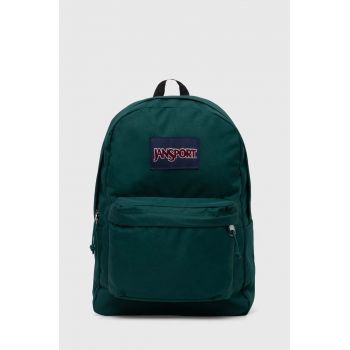 Jansport rucsac culoarea verde, mare, cu imprimeu ieftin