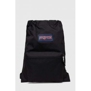 Jansport sac culoarea negru, cu imprimeu ieftin