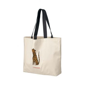 Liewood geanta de bumbac Big Totebag culoarea bej ieftina