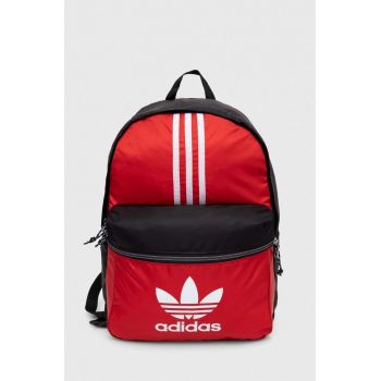 adidas Originals rucsac culoarea roșu, mare, cu imprimeu IS4561