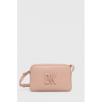 Dkny poseta de piele culoarea bej