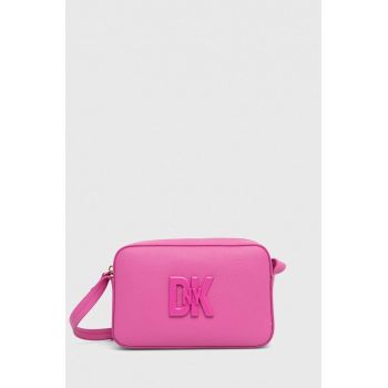 Dkny poseta de piele culoarea roz de firma originala