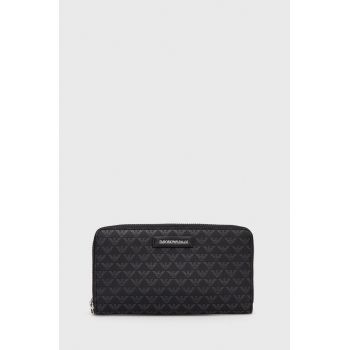 Emporio Armani portofel femei, culoarea negru