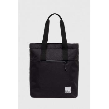 Jack Wolfskin rucsac femei, culoarea negru, mare, neted