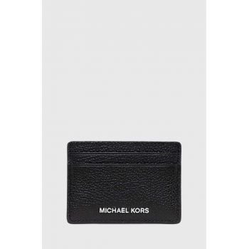 MICHAEL Michael Kors carcasa din piele culoarea negru