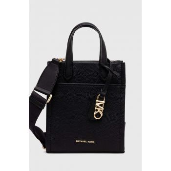 MICHAEL Michael Kors poseta de piele culoarea negru ieftina