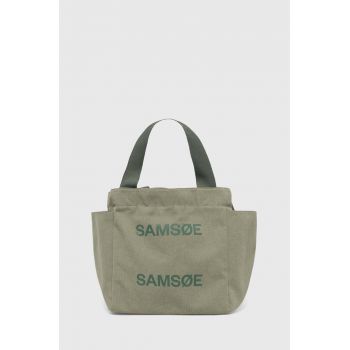 Samsoe Samsoe geanta de bumbac culoarea verde