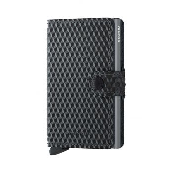 Secrid portofel de piele Cubic Black-Titanium culoarea negru